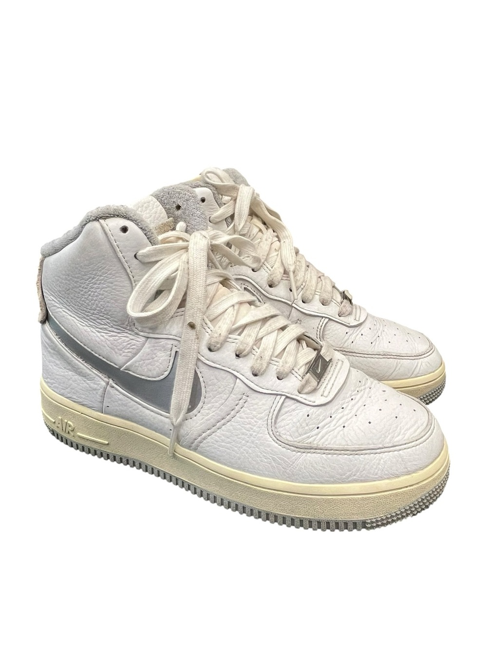 Nike | Air Force 1 Sculpt in Summit White/Silver 8 - Picture 1 of 9